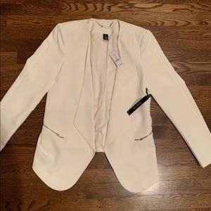 Cream loose Blazer - White House Black Market